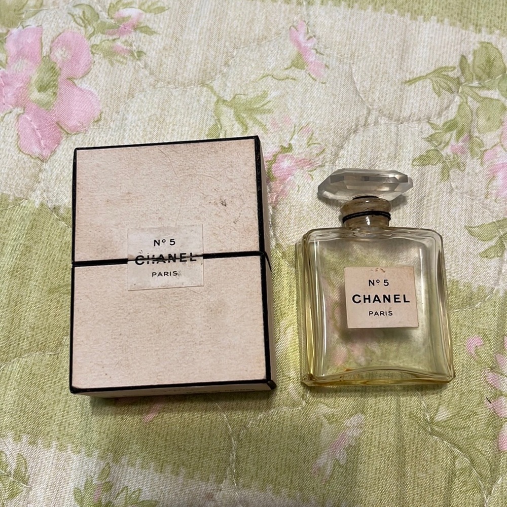 Vintage Chanel Perfume Bottle and Box